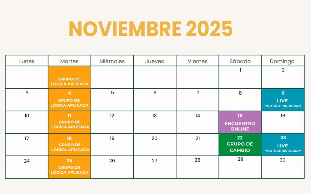 Agenda Noviembre 2025 Pilar Marimon